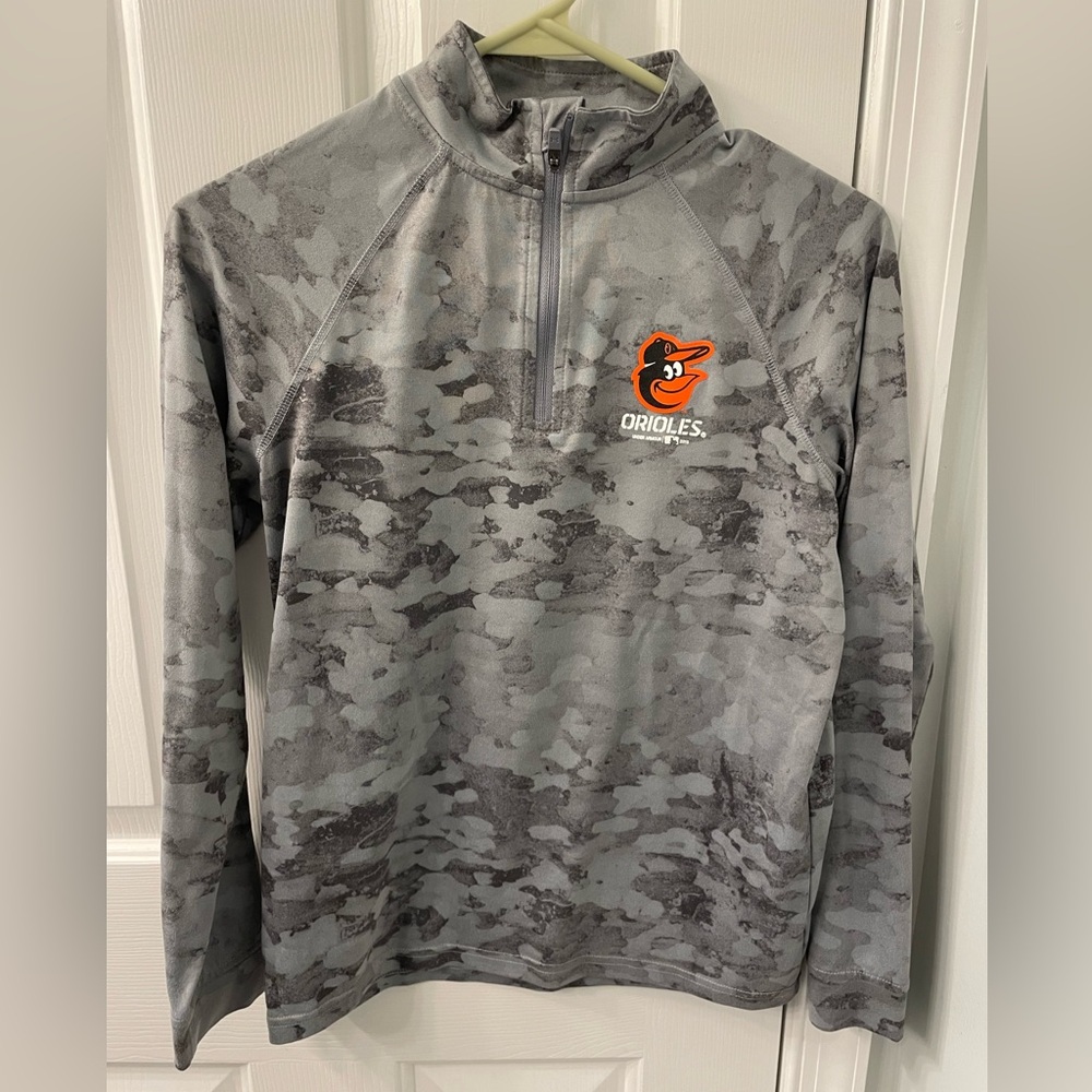 Under Armour MLB Baltimore gray camo Orioles quarter zip YL